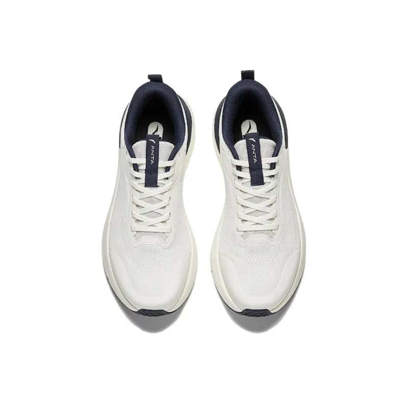 CHAOJIANTA Non slip Wear resistant Shock Absorption Low Top Casual Running Shoes Men's Ivory White-2