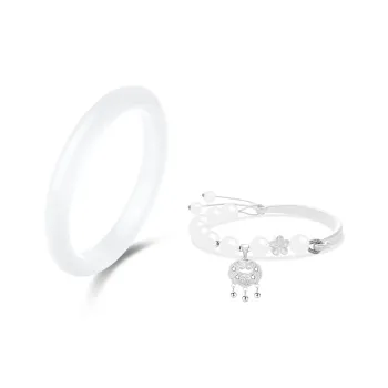 JOYDINNY Glass Cat Eye Bangles Women's