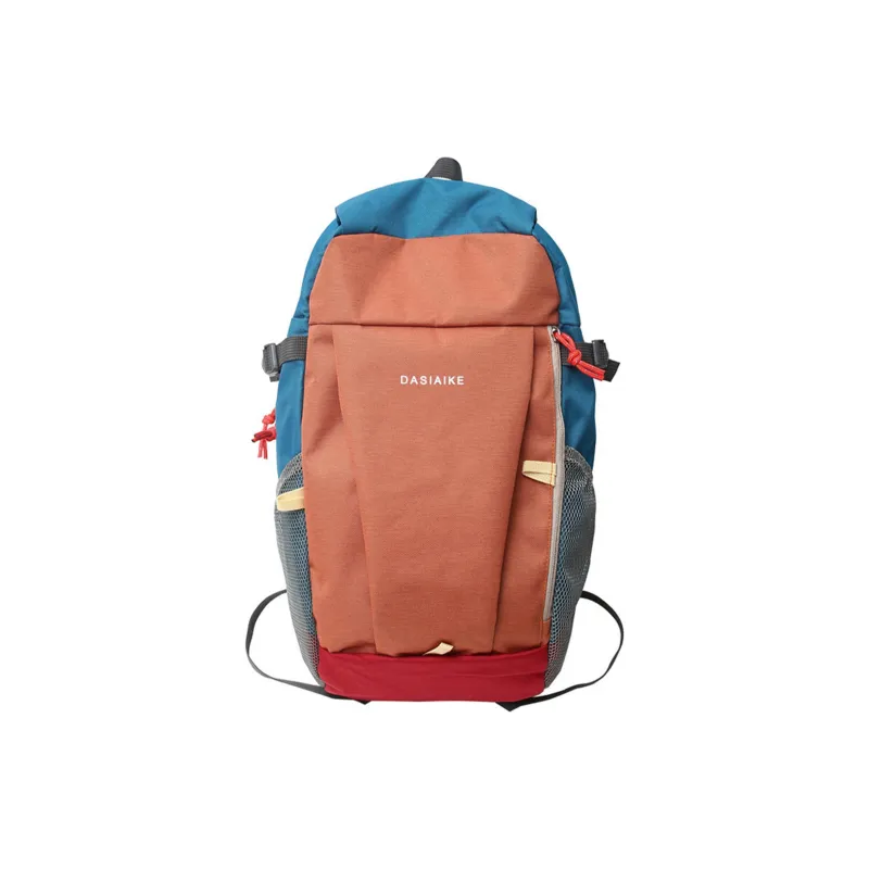TAKI Abrasion Resistant Oxford Backpack Unisex Black/White/Orange/Blue-8