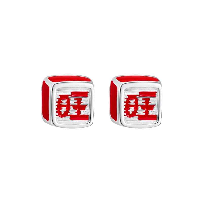 Lady Go Sterling Silver Stud Earrings Women's-8