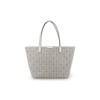 TORY BURCH Coated Canvas Combo Bag Tote Bag Shopping Bag Handbag Shoulder Bag Medium Size Women's Ivory White
