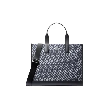 MICHAEL KORS MK Cooper Jacquard Tote Bag, Shopping Bag, Shoulder Bag, Crossbody Bag, Handbag Men's Denim Blue
