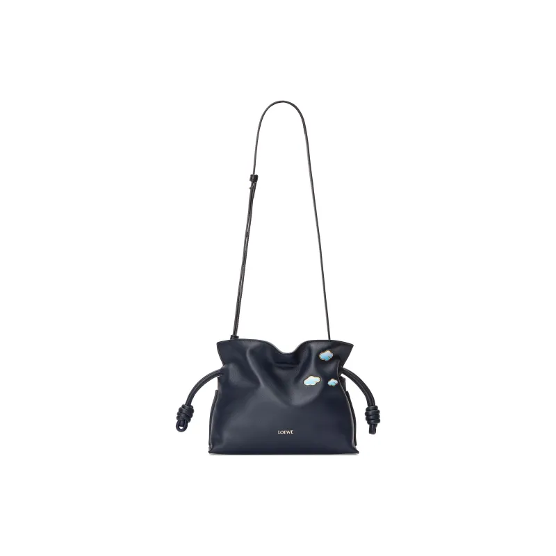 LOEWE Flamenco Cow Leather Shoulder Bag, Crossbody Bag Mini Women's Dark Blue-1