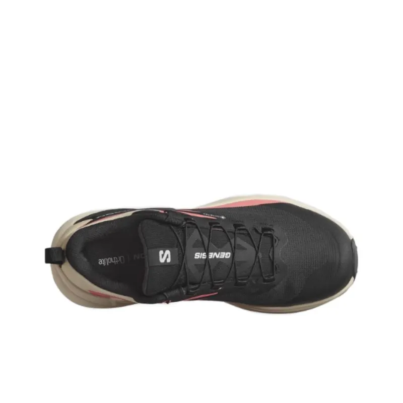 SALOMON GENESIS Anti Slip Wear Resistant Low Top Trail Running Running Shoes Women's Black Beige-1