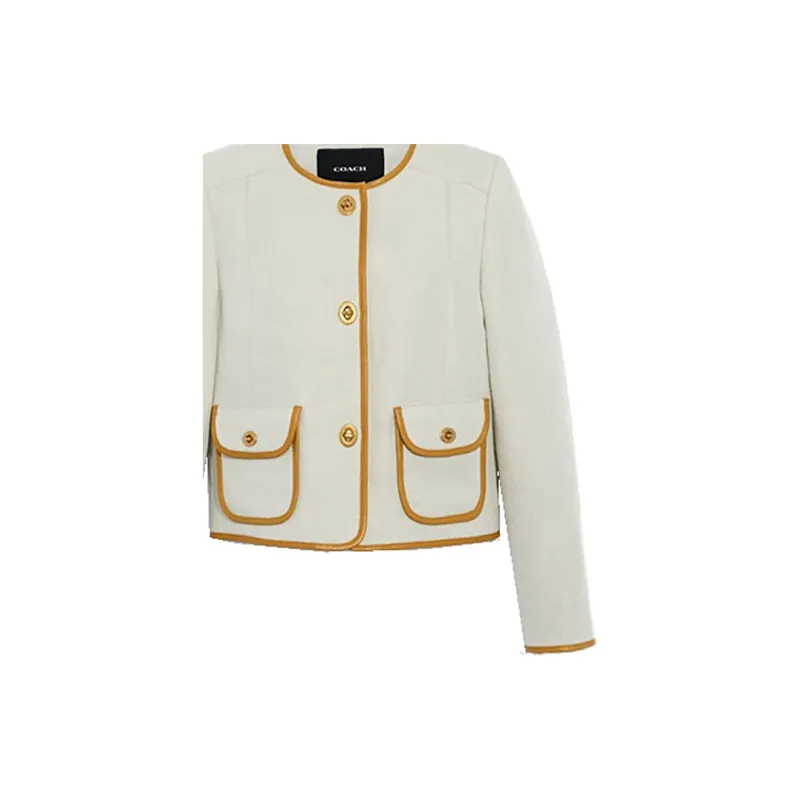 COACH Jackets Women's Cream-4
