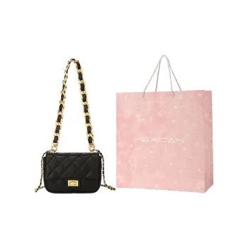 MEXICAN Cow Leather Chain Bag Crossbody Bag Shoulder Bag Shoulder Bag Regular Women's Black/Ecru/Pink