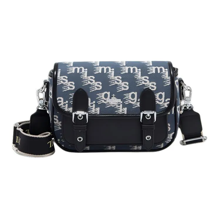 MISS GAIL Pu Shoulder Bag Medium Size Women's Blue-0