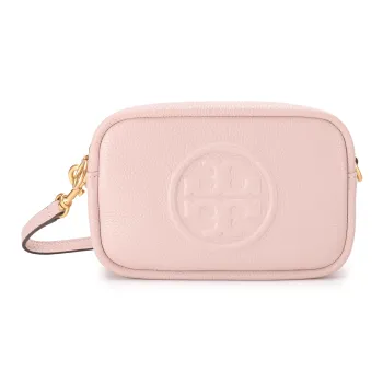 TORY BURCH Perry Cow Leather Camera Bag, Small Square Bag, Crossbody Bag Mini Women's Flesh Pink