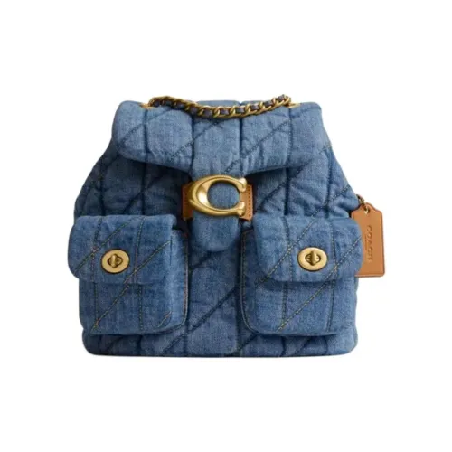 COACH Tabby Fabric Backpack Small Size Women's Indigo