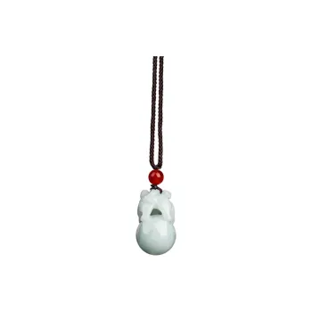 Emerald Bean Type Jadeite Necklaces Unisex