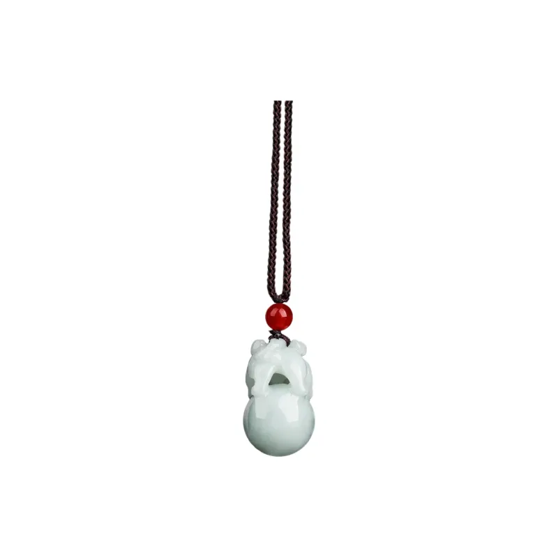 Emerald Bean Type Jadeite Necklaces Unisex-0