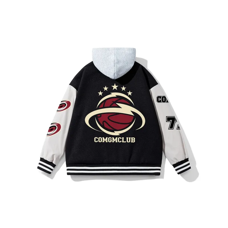 COMGM Baseball Jacket Unisex Black-1