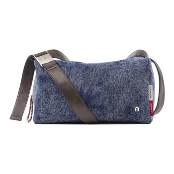 LA FESTIN Synthetic Leather Shoulder Bag Crossbody Bag Tote Large Medium Women's Denim Blue
