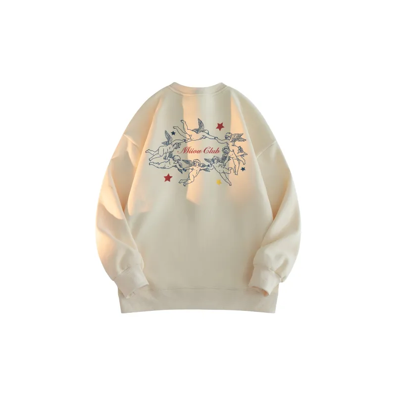 MIIOW Trend Party Series Sweatshirt Unisex White-9