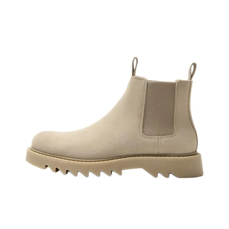 ZARA Short Chelsea Boots Men's Brown-0