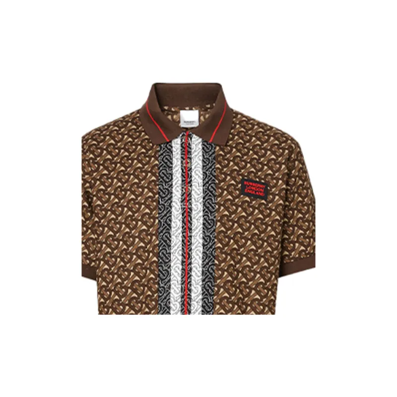 Burberry Polo Shirts Men Malle Brown-4