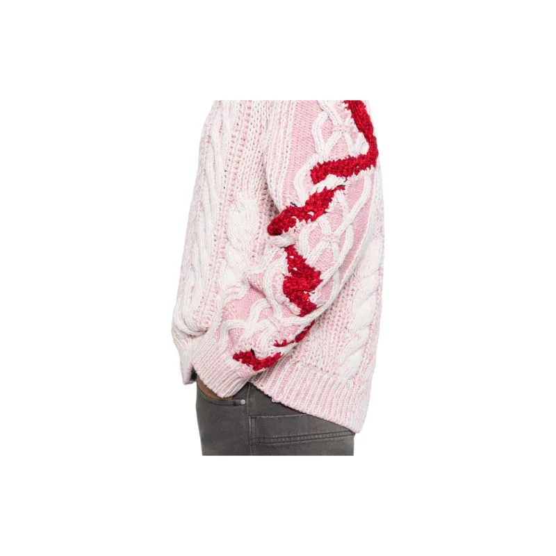 Givenchy Lunar Year Snake V Neck Cardigan 'Ivory/Pink'-4