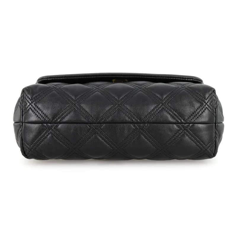 TORY BURCH Fleming Sheepskin Chain Bag, Shoulder Bag, Crossbody Bag Women's Black-3