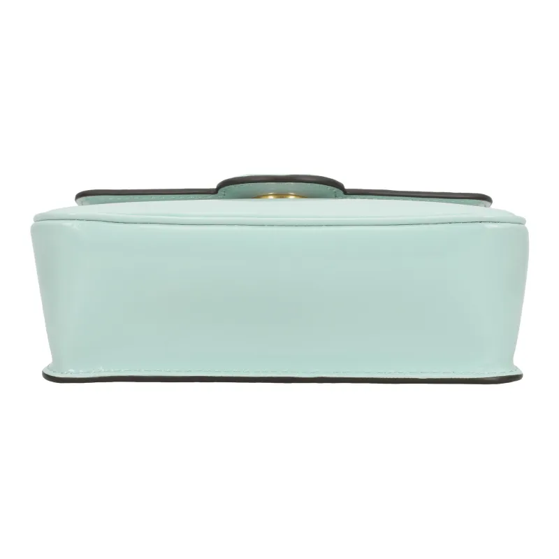 TORY BURCH Robinson Patent Leather Shoulder Bag Crossbody Bag Handbags Small Size Women's Light Blue-3