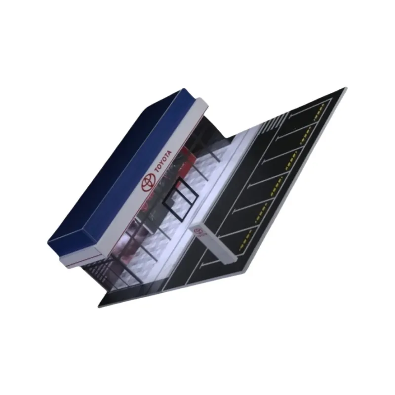 YIHAOZHANTAI MoreArt 1 64 Toyota 4S Dealership Car Display Lighting Scenario Model Accessories-3