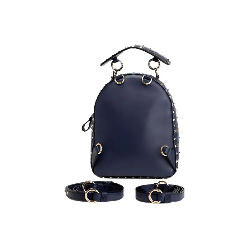 Valentino Leather Backpack Women's Blue-1