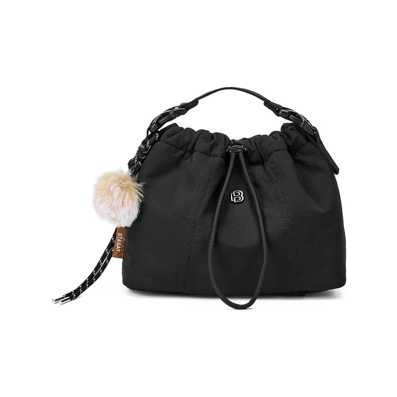 ST&SAT Fabric Crossbody Bag One Shoulder Handbag Regular Women's Green/Black-3