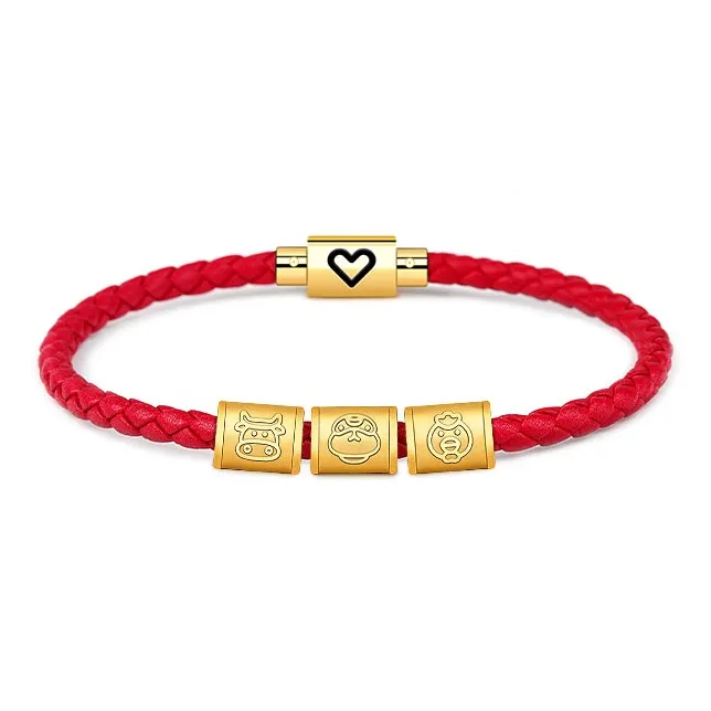 HUIYU Alloy Cow Leather Bracelets Unisex-5