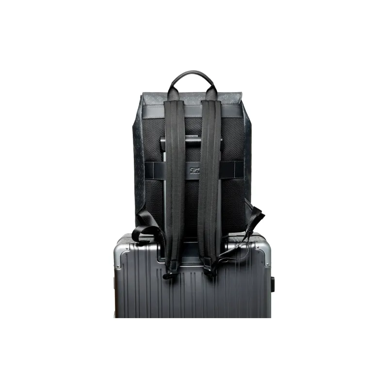 SEPTWOLVES Cow Leather Backpack Men's Black-1