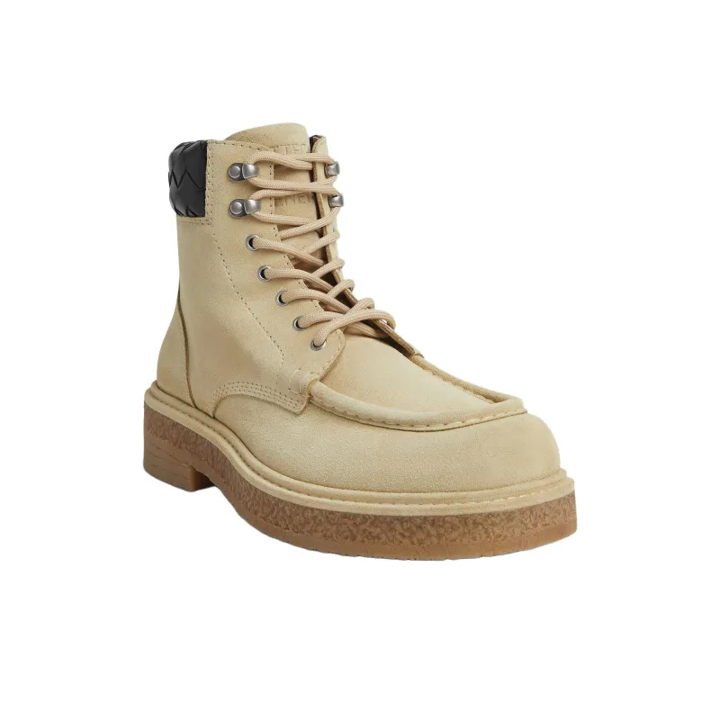 Bottega Veneta Haddock Ankle Boots 4cm Men's Beige-2