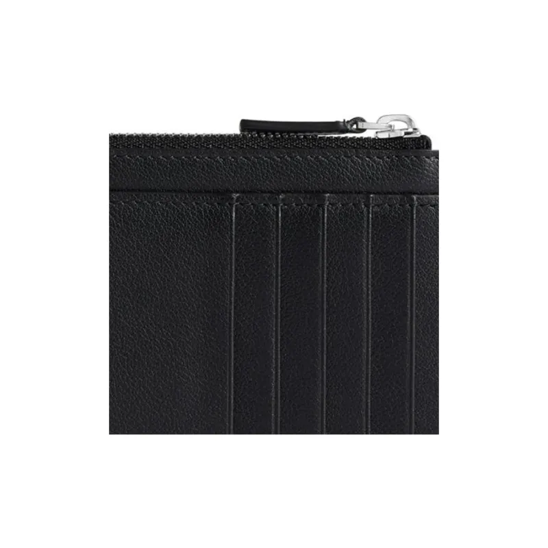 Balenciaga Smooth Calf Leather Card Holder Large Size Men's Black-3