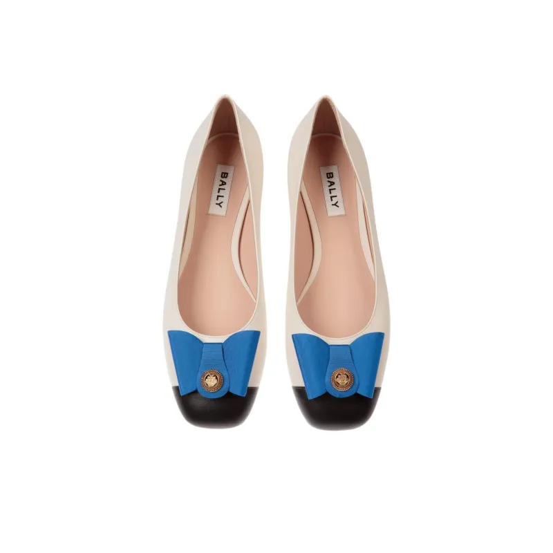 BALLY B Bow Casual Single Shoes Women's Beige-4