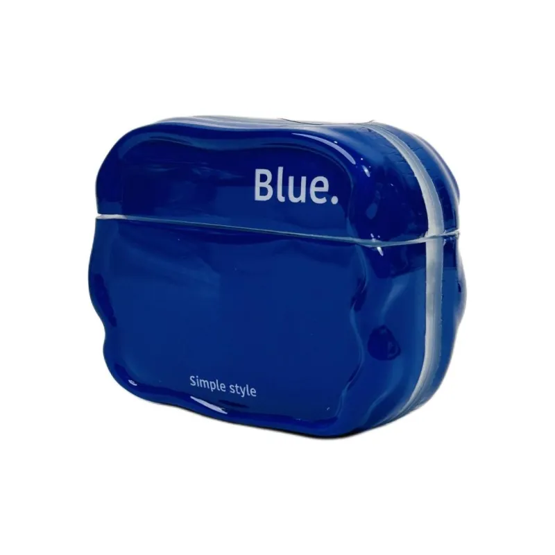 Sopi Compatibility With Apple AirPods Pro 2/AirPods Pro/AirPods Pro 3 TPU Solid Color Wave Edge Headphone Cases-3