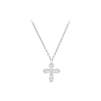 Graff 18K White Gold, White Zircon, Metal Necklaces Women's Silver