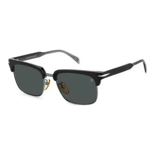 David Beckham Metal Square Sunglasses Men's Black