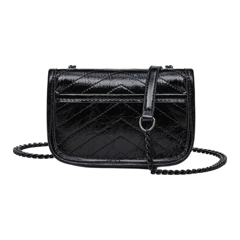 MILLIE'S Cow Leather Underarm Shoulder Bag, Crossbody Bag, Messenger Bag Women's Black/Silver-4