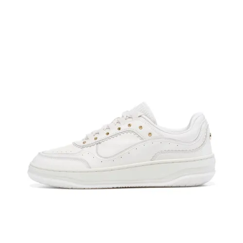 LI NING 1990 Classic Collection Coverage Anti Slip And Wear Resistant Low Top Skateboard Shoes Women's Ecru