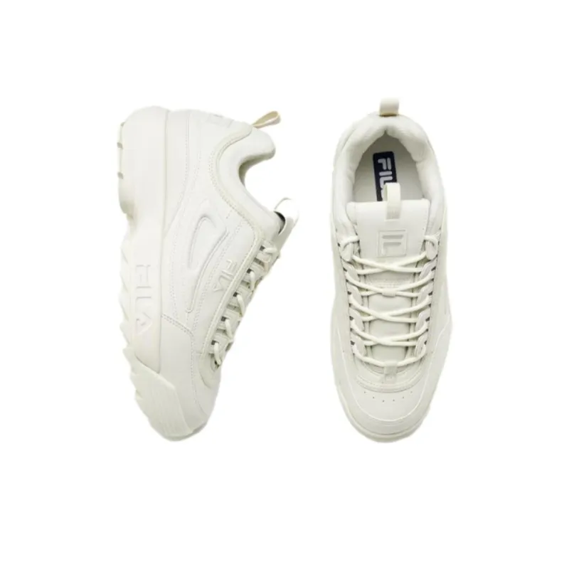 FILA Disruptor 2 Anti-Slip Wear-Resistant Low-Top Casual Running Shoes Unisex Beige-3