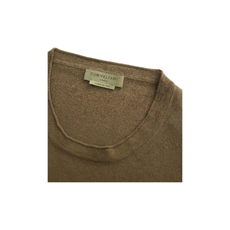 Corneliani T Shirts Men Green-5