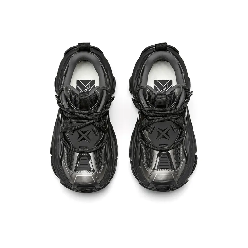 XMZY Dune Series Sandalwood Height Increasing Wear-Resistant Low-Top Chunky Sneakers Unisex-36