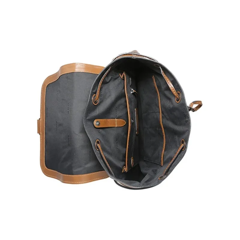 COACH Bleecker Leather Laptop Backpack Large Size Men's Brown-4