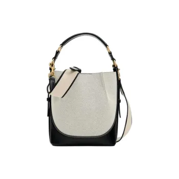ZARA Cotton Bucket Bags Handbags Women's White