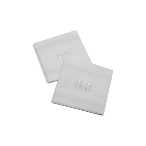 Under Armour Polyester Polyamide Rubber Elastic Wristbands Unisex Gray