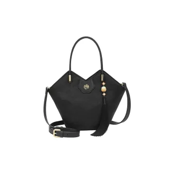 Ancient Yi Xi Mulberry Silk Cheongsam Fragrant Cloud Silk Bucket Bag Handbag Medium Size Women's Black