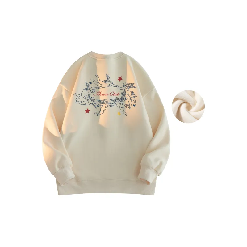 MIIOW Trend Party Series Sweatshirt Unisex White-26