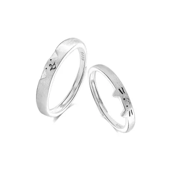 BLANK IN BLANK Sterling Silver Rings Unisex Anniversary Birthday Commemoration Box