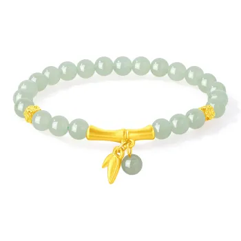 Lao Feng Xiang Bracelets Green Jade Women's