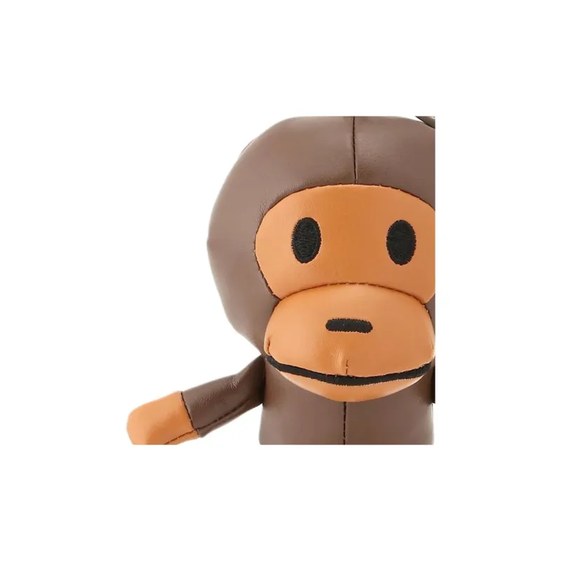 A BATHING APE Artificial Leather Key Pouch Merch Men's Brown-3