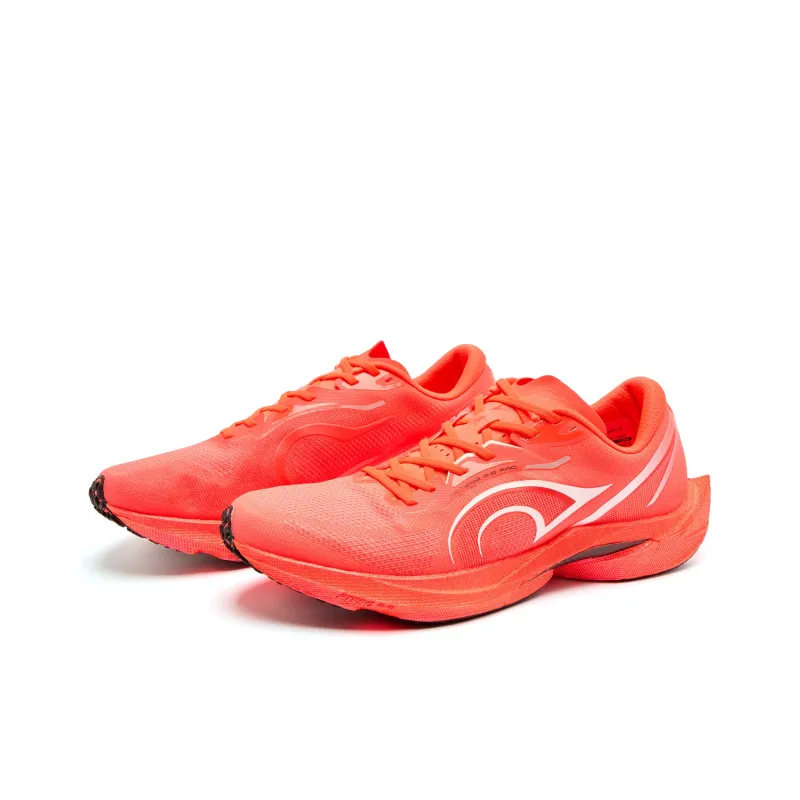 QIAODAN Feiteng 2 PRO Running Shoes Men Low Top Flame Red/Jordan White-2