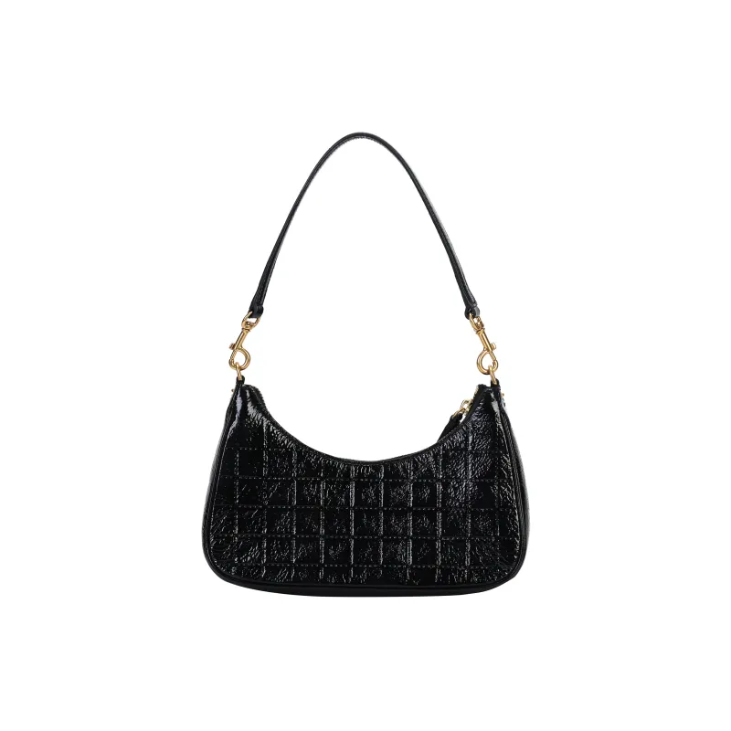 TORY BURCH TB MERCER151 MERCER Patent Leather Shoulder Bag Small Size Women's Black-2