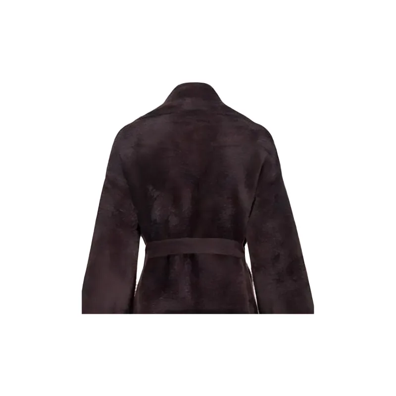 PINKO Uvaggio Belted Faux-Fur Coat-5
